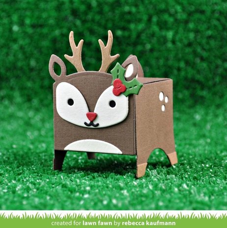 Lawn Fawn Tiny Gift Box Deer Add-On Dies (LF1790)