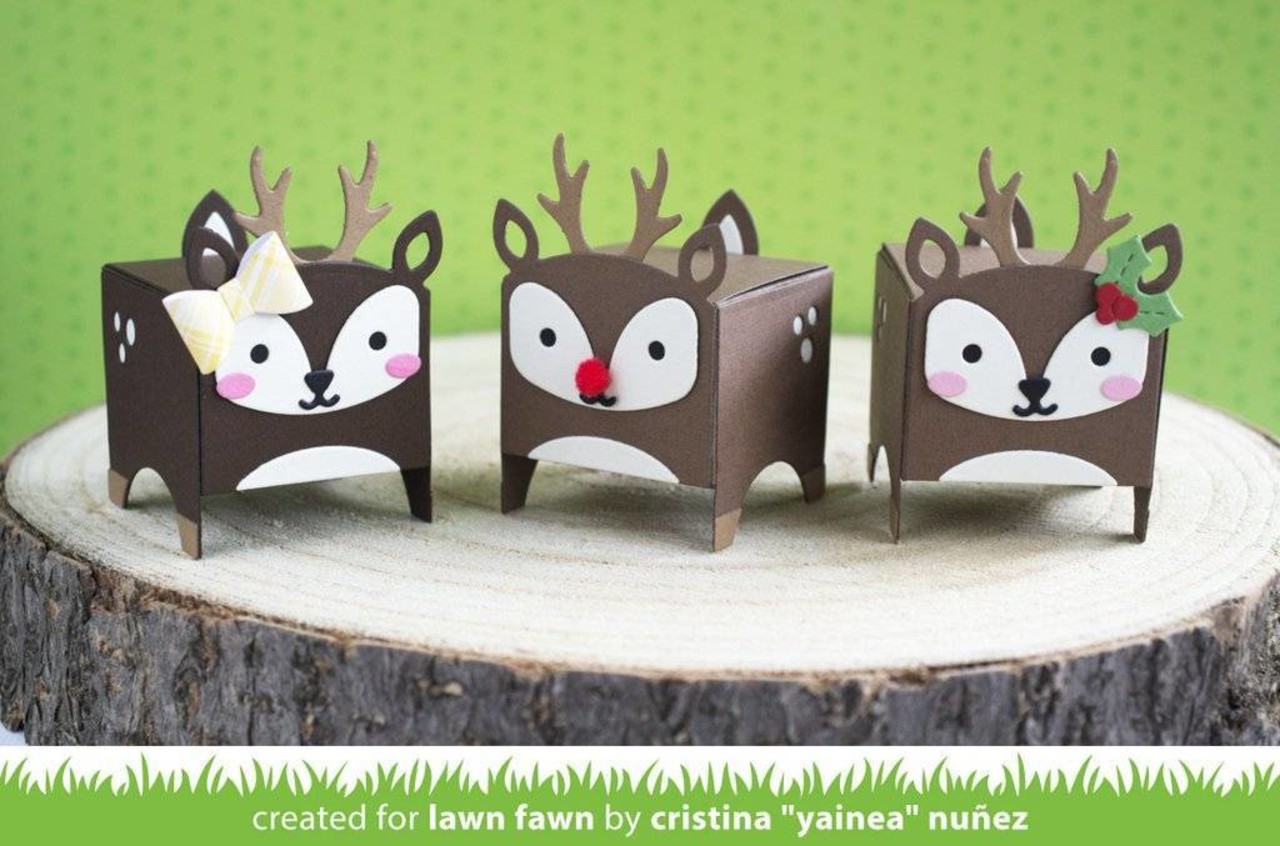 Lawn Fawn Tiny Gift Box Deer Add-On Dies (LF1790)