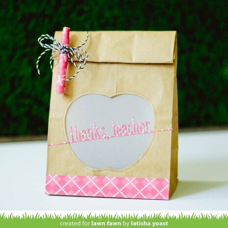 Lawn Fawn Thanks, Teacher Line Border Dies (LF1783) Lawn Fawn Thanks, Teacher Line Border Dies (LF1783)