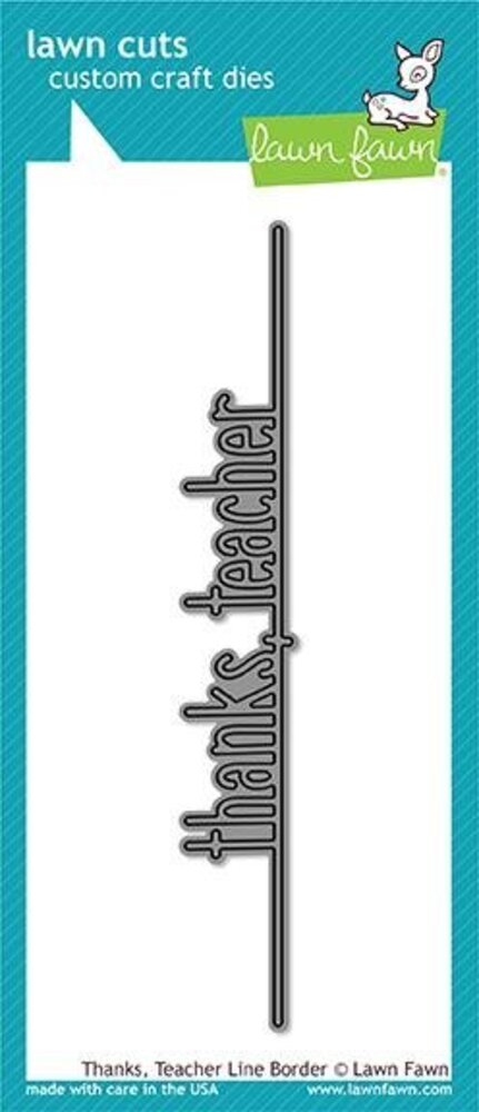 Lawn Fawn Thanks, Teacher Line Border Dies (LF1783) Lawn Fawn Thanks, Teacher Line Border Dies (LF1783)