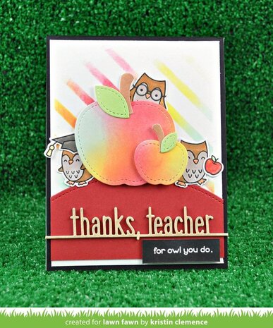 Lawn Fawn Thanks, Teacher Line Border Dies (LF1783) Lawn Fawn Thanks, Teacher Line Border Dies (LF1783)