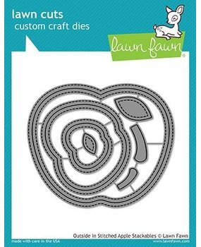Lawn Fawn Outside In Stitched Apple Stackables Dies (LF1795)