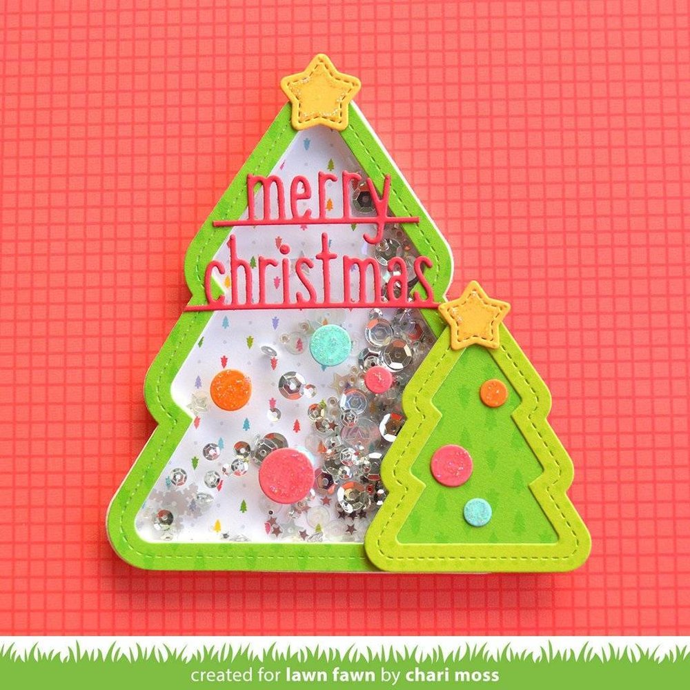 Lawn Fawn Stitched Christmas Tree Frames Dies (LF1798)