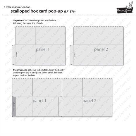 Lawn Fawn Scalloped Box Card Pop-Up Dies (LF1376)