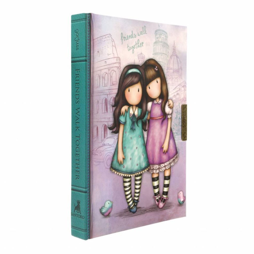 Gorjuss Friends Walk Together Lockable Notebook (577GJ09)