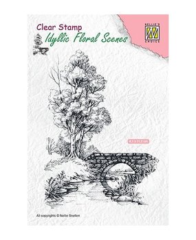 Nellie Snellen Scene With Stream And Bridge Clear Stamp (IFS011) Nellie Snellen Scene With Stream And Bridge Clear Stamp (IFS011)
