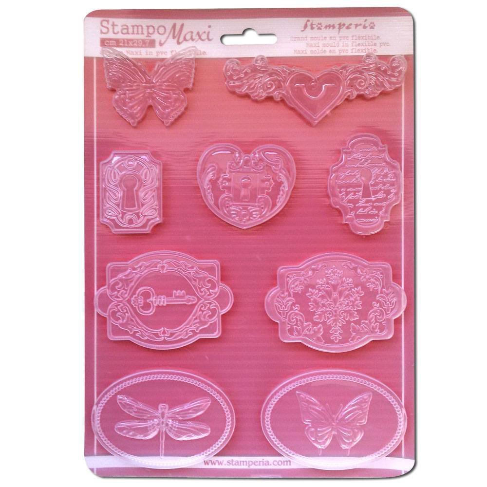 Stamperia Soft Maxi Mould Locks & Keys (K3PTA444) Stamperia Soft Maxi Mould Locks & Keys (K3PTA444)