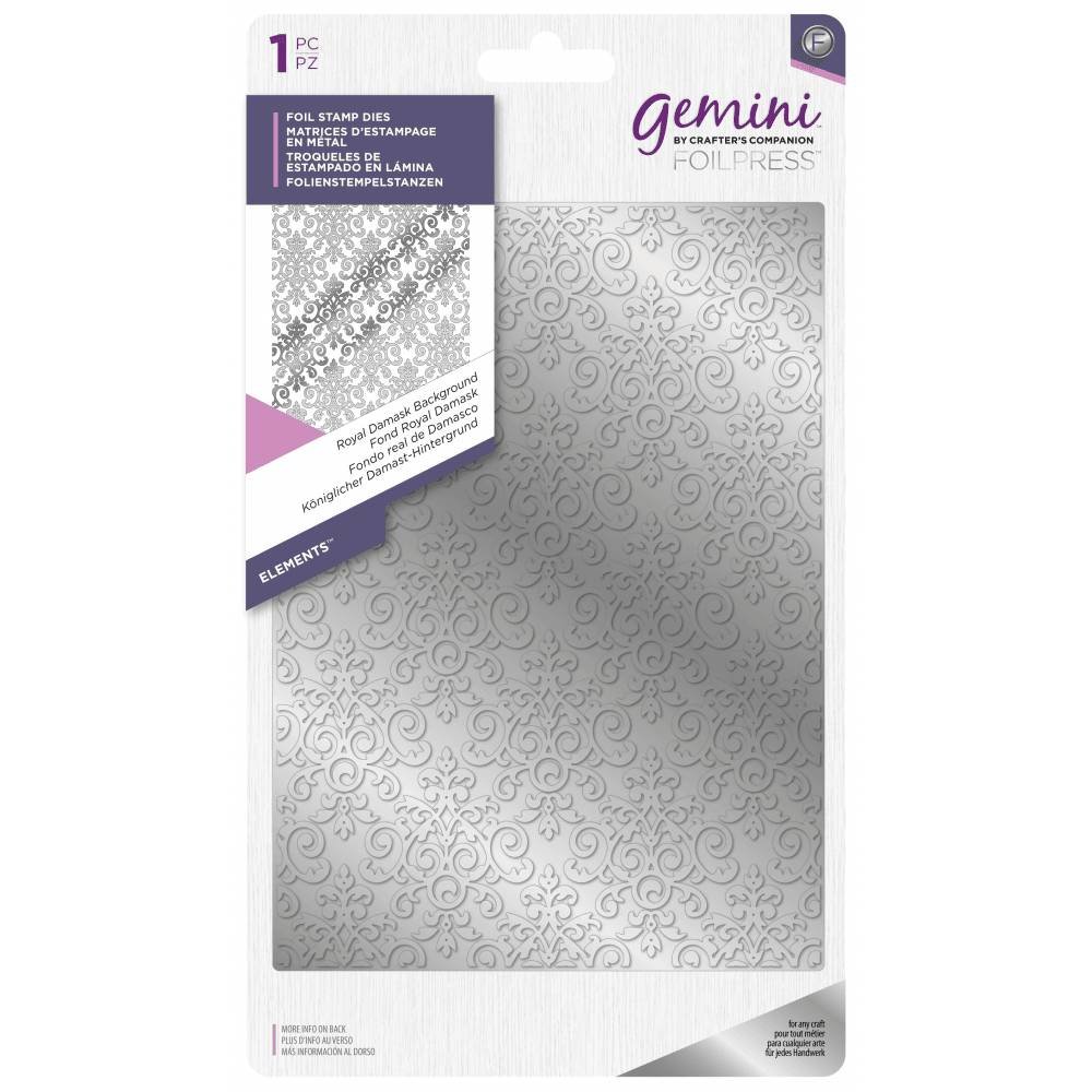Gemini Foil Stamp Die Royal Damask Background (GEM-FS-ELE-DAMBK) Gemini Foil Stamp Die Royal Damask Background (GEM-FS-ELE-DAMBK)