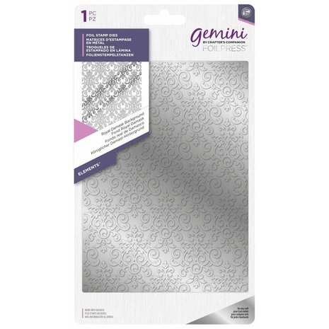 Gemini Foil Stamp Die Royal Damask Background (GEM-FS-ELE-DAMBK) Gemini Foil Stamp Die Royal Damask Background (GEM-FS-ELE-DAMBK)