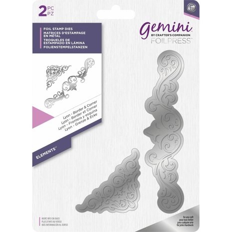 Gemini Foil Stamp Die Lyon Border & Corner (GEM-FS-ELE-LYOBC)