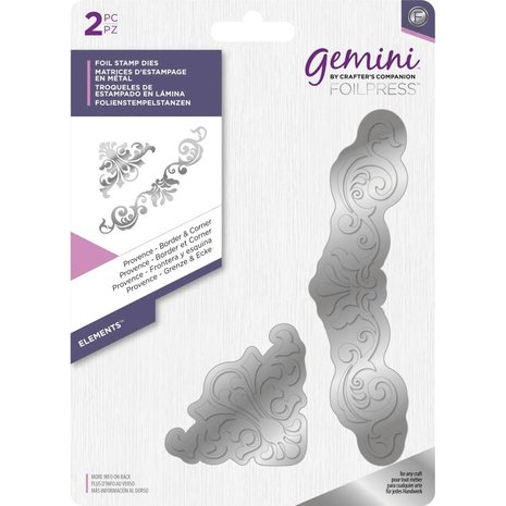 Gemini Foil Stamp Die Provence Border & Corner (GEM-FS-ELE-PROBC) Gemini Foil Stamp Die Provence Border & Corner (GEM-FS-ELE-PROBC)