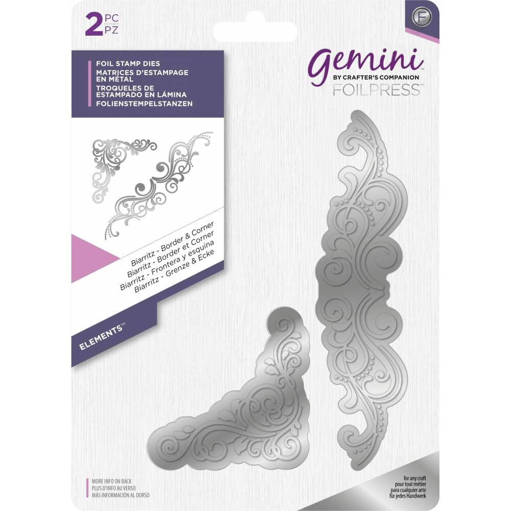 Gemini Foil Stamp Die Biarritz Border & Corner (GEM-FS-ELE-BIABC) Gemini Foil Stamp Die Biarritz Border & Corner (GEM-FS-ELE-BIABC)