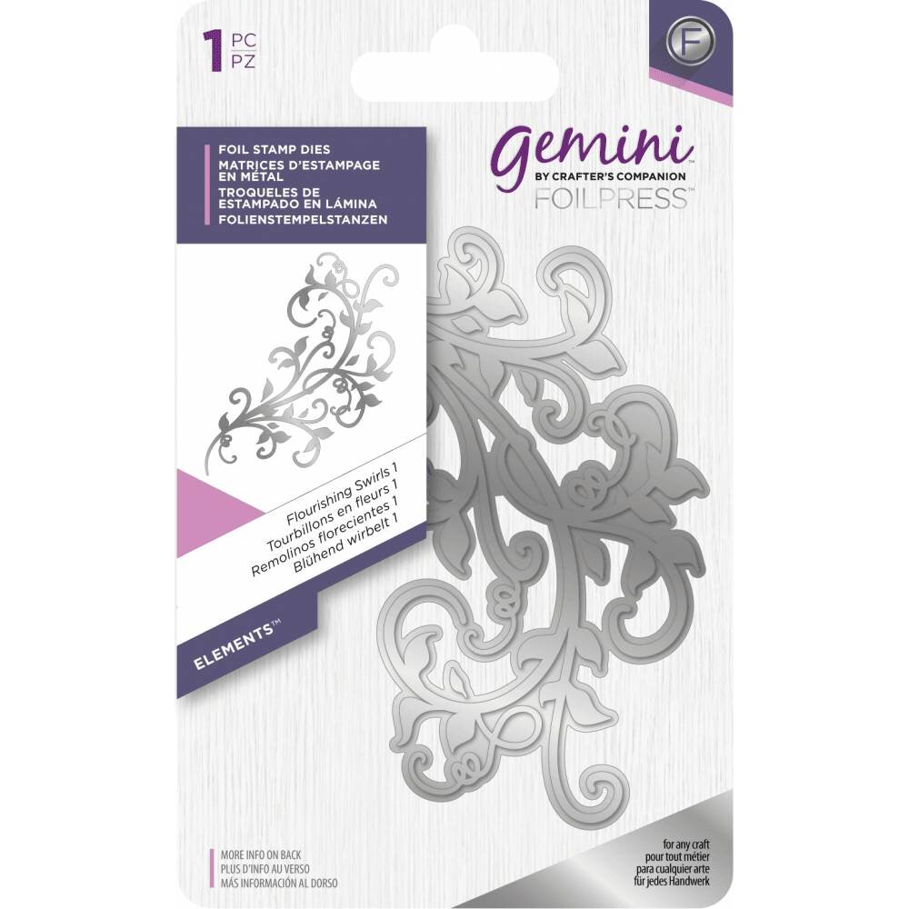 Gemini Foil Stamp Die Flourishing Swirls 1 (GEM-FS-ELE-FLOSW1) Gemini Foil Stamp Die Flourishing Swirls 1 (GEM-FS-ELE-FLOSW1)