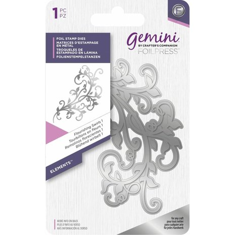 Gemini Foil Stamp Die Flourishing Swirls 1 (GEM-FS-ELE-FLOSW1) Gemini Foil Stamp Die Flourishing Swirls 1 (GEM-FS-ELE-FLOSW1)