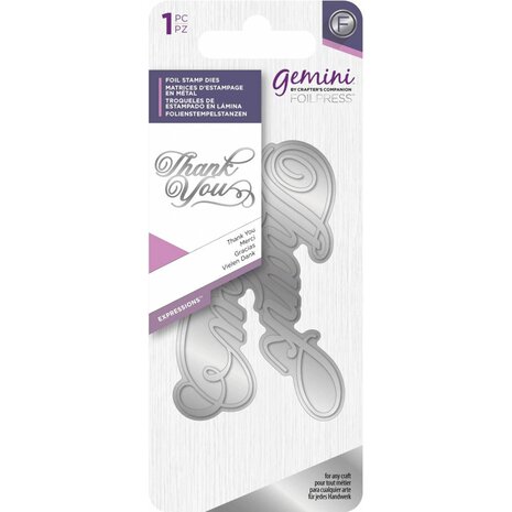 Gemini Foil Stamp Die Thank You (GEM-FS-EXP-THANK)