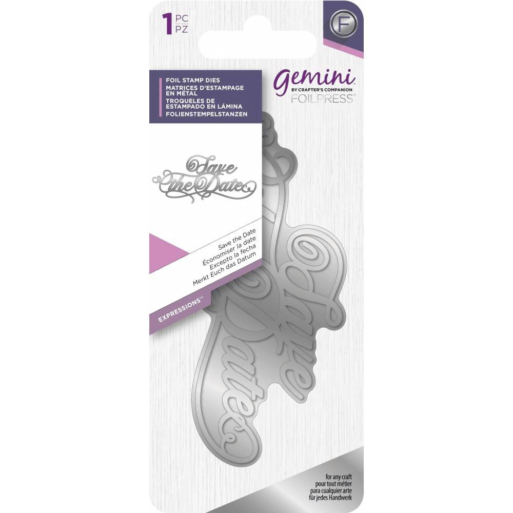 Gemini Foil Stamp Die Save the Date (GEM-FS-EXP-SAVE)