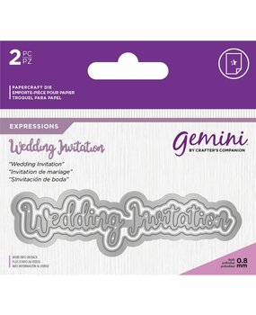 Gemini Wedding Invitations Words Metal Die (GEM-MD-E-W-72) Gemini Wedding Invitations Words Metal Die (GEM-MD-E-W-72)