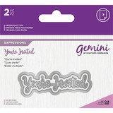 Gemini You're Invited Words Metal Die (GEM-MD-E-W-71)