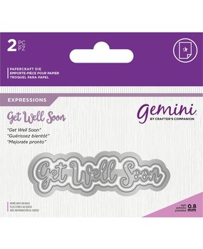 Gemini Get Well Soon Words Metal Die (GEM-MD-E-W-67) Gemini Get Well Soon Words Metal Die (GEM-MD-E-W-67)