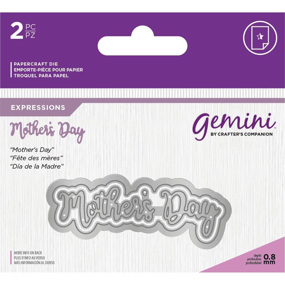Gemini Mother's Day Words Metal Die (GEM-MD-E-W-63)