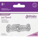 Gemini Just Married Words Metal Die (GEM-MD-E-W-60)