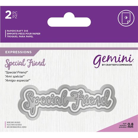 Gemini Special Friend Words Metal Die (GEM-MD-E-W-59) Gemini Special Friend Words Metal Die (GEM-MD-E-W-59)