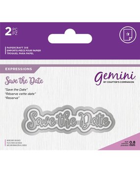 Gemini Save The Date Words Metal Die (GEM-MD-E-W-51)