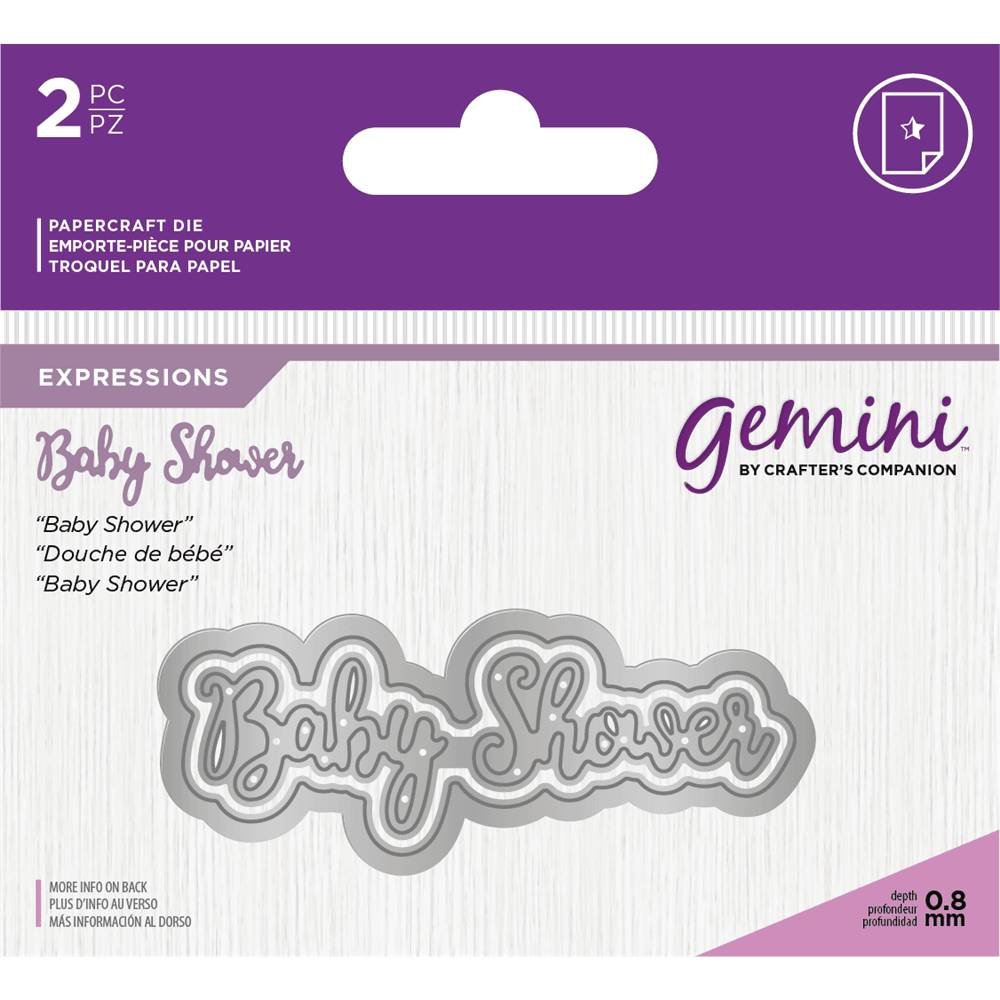 Gemini Baby Shower Words Metal Die (GEM-MD-E-W-48) Gemini Baby Shower Words Metal Die (GEM-MD-E-W-48)