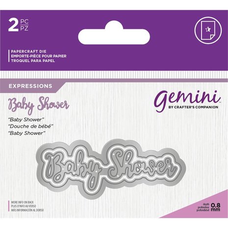 Gemini Baby Shower Words Metal Die (GEM-MD-E-W-48) Gemini Baby Shower Words Metal Die (GEM-MD-E-W-48)