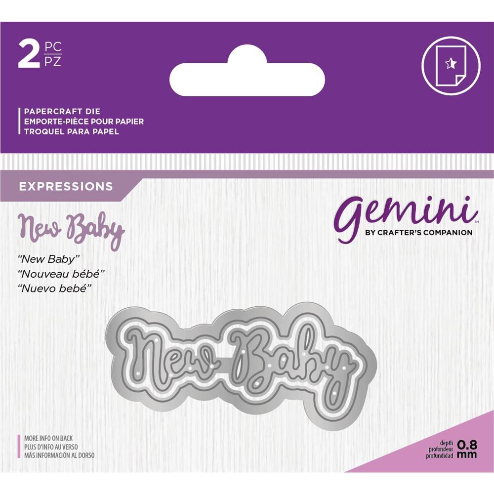 Gemini New Baby Words Metal Die (GEM-MD-E-W-47) Gemini New Baby Words Metal Die (GEM-MD-E-W-47)