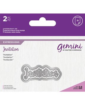 Gemini Invitation Words Metal Die (GEM-MD-E-W-46)