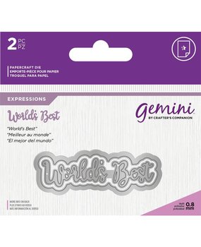 Gemini World's Best Words Metal Die (GEM-MD-E-W-44)