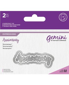 Gemini Anniversary Words Metal Die (GEM-MD-E-W-40)