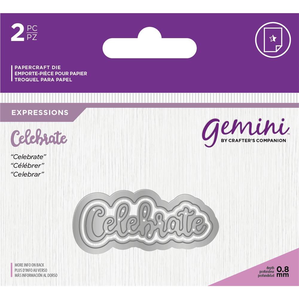 Gemini Celebrate Words Metal Die (GEM-MD-E-W-76)