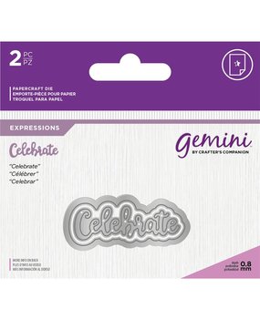 Gemini Celebrate Words Metal Die (GEM-MD-E-W-76)