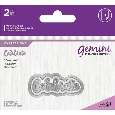 Gemini Celebrate Words Metal Die (GEM-MD-E-W-76)