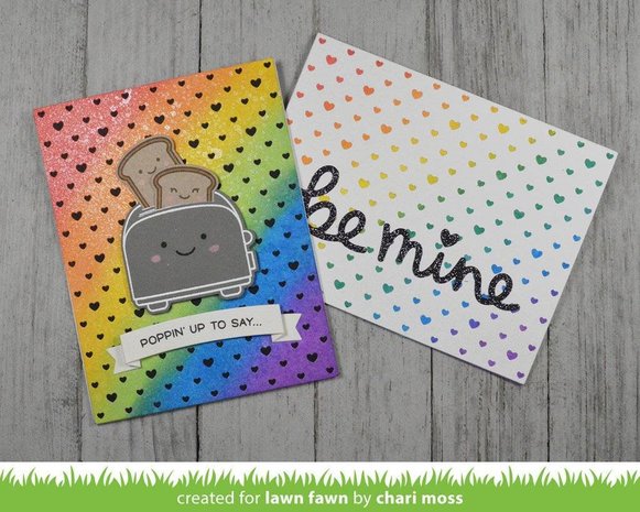 Lawn Fawn Polka Heart Backdrop: Landscape Die (LF1830) Lawn Fawn Polka Heart Backdrop: Landscape Die (LF1830)