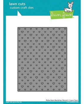 Lawn Fawn Polka Heart Backdrop: Portrait Die (LF1831) Lawn Fawn Polka Heart Backdrop: Portrait Die (LF1831)