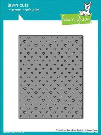Lawn Fawn Polka Heart Backdrop: Portrait Die (LF1831) Lawn Fawn Polka Heart Backdrop: Portrait Die (LF1831)