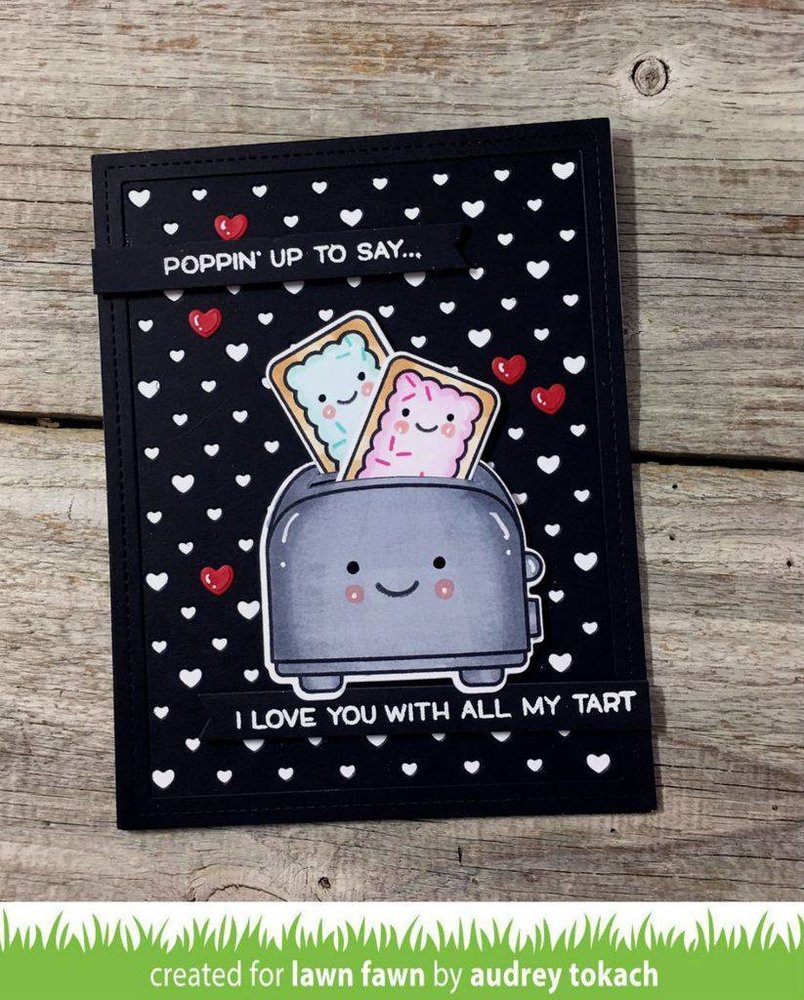 Lawn Fawn Polka Heart Backdrop: Portrait Die (LF1831) Lawn Fawn Polka Heart Backdrop: Portrait Die (LF1831)