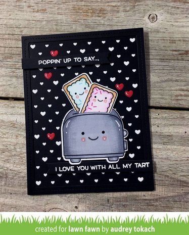 Lawn Fawn Polka Heart Backdrop: Portrait Die (LF1831) Lawn Fawn Polka Heart Backdrop: Portrait Die (LF1831)