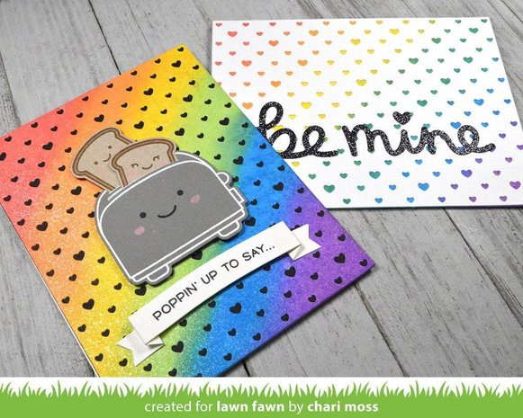 Lawn Fawn Polka Heart Backdrop: Portrait Die (LF1831) Lawn Fawn Polka Heart Backdrop: Portrait Die (LF1831)