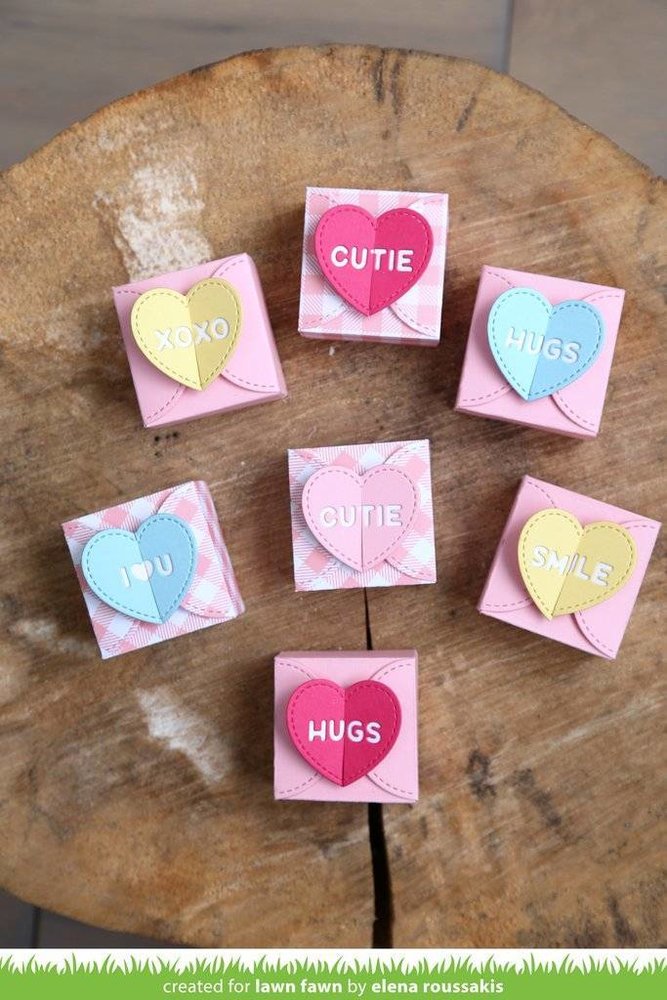 Lawn Fawn Heart Treat Box Dies (LF1825)