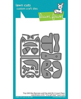 Lawn Fawn Tiny Gift Box Raccoon and Fox Add-On Dies (LF1826) Lawn Fawn Tiny Gift Box Raccoon and Fox Add-On Dies (LF1826)