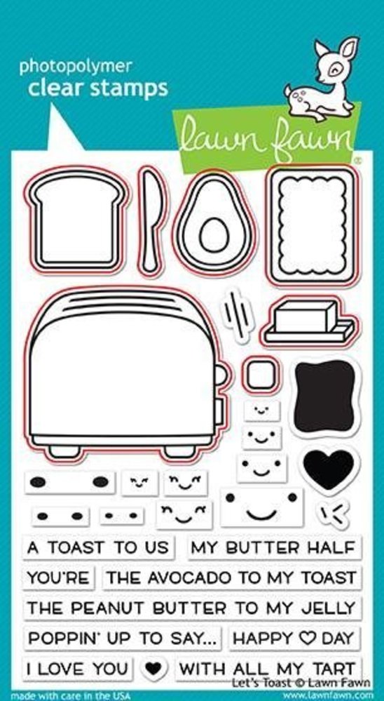 Lawn Fawn Let's Toast Clear Stamps (LF1820) Lawn Fawn Let's Toast Clear Stamps (LF1820)