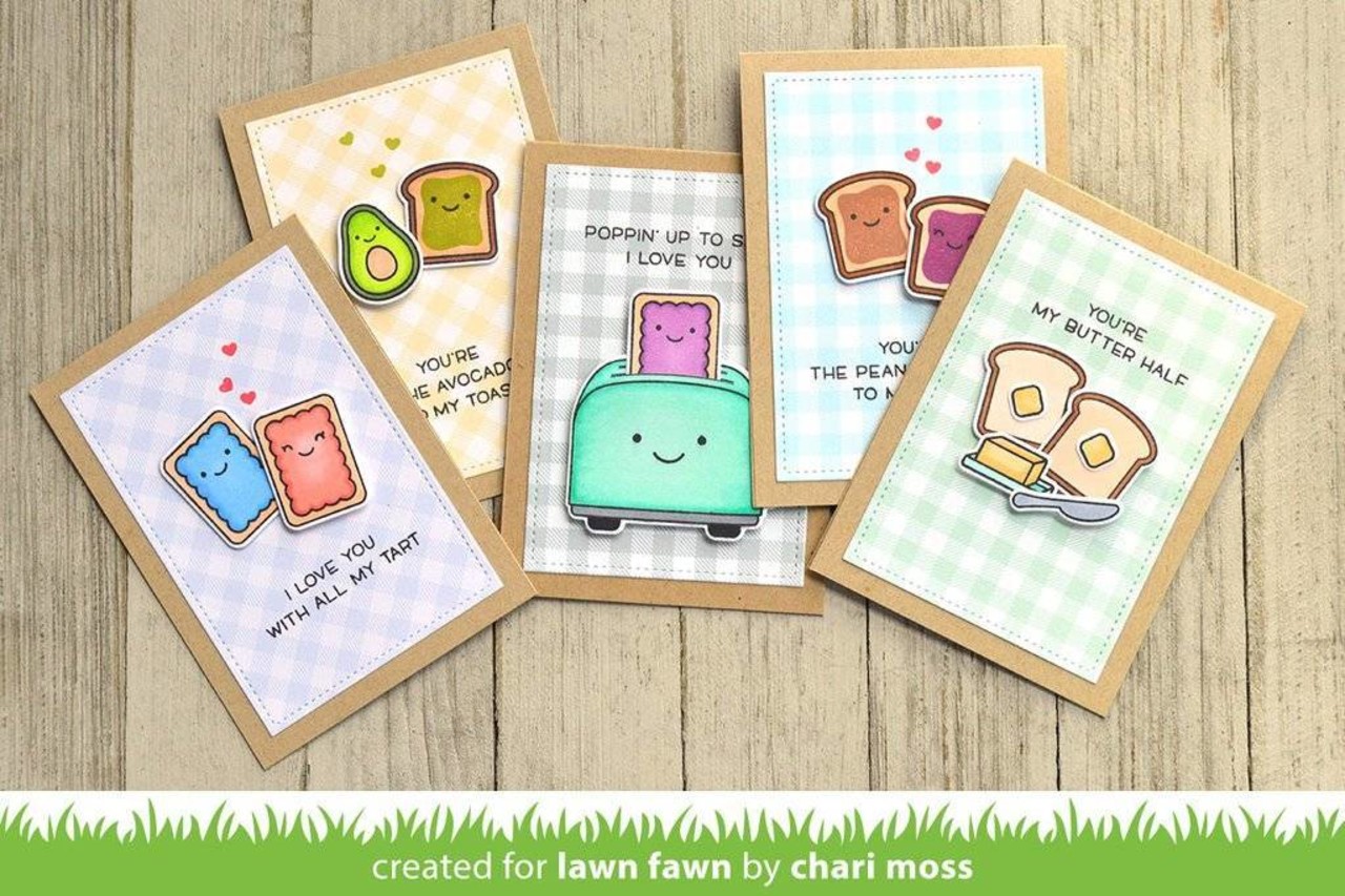 Lawn Fawn Let's Toast Clear Stamps (LF1820) Lawn Fawn Let's Toast Clear Stamps (LF1820)