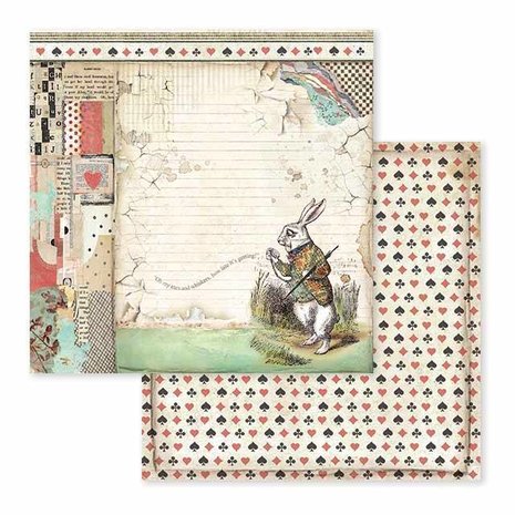 Stamperia Alice 12x12 Inch Paper Pack (SBBL52)