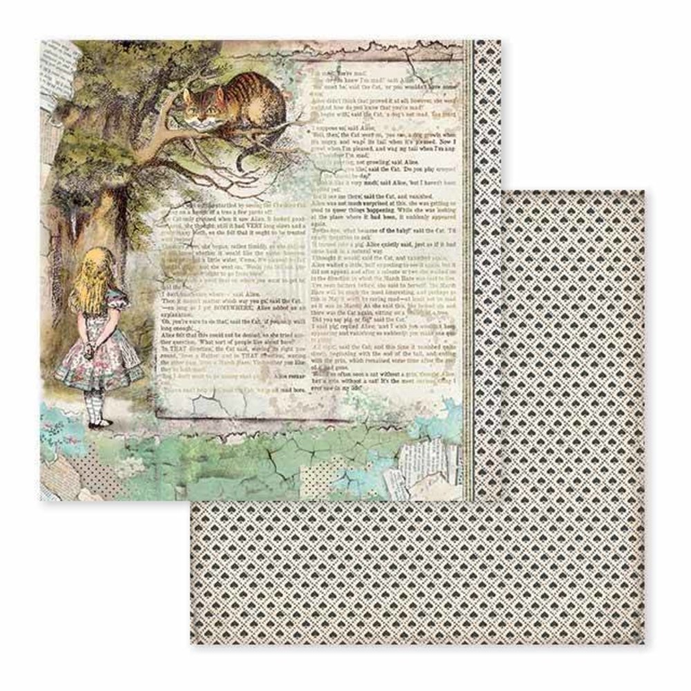 Stamperia Alice 12x12 Inch Paper Pack (SBBL52)