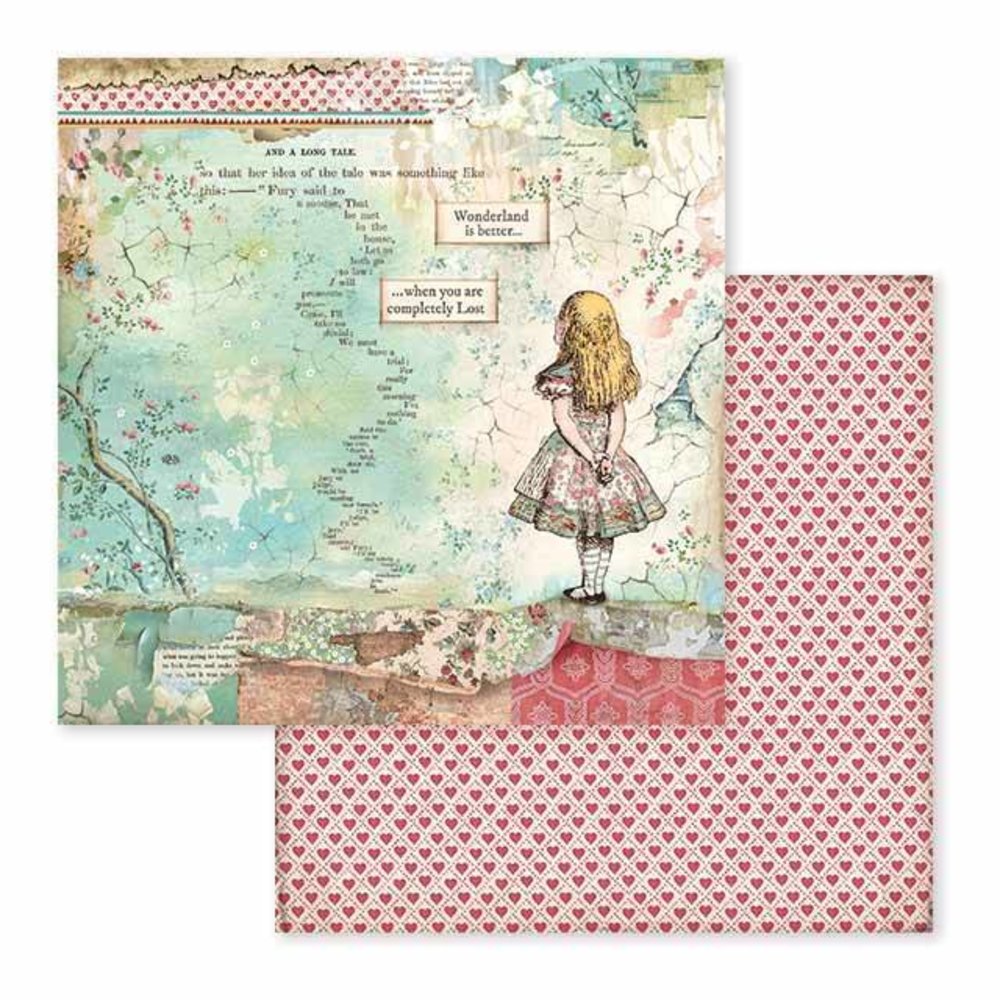 Stamperia Alice 12x12 Inch Paper Pack (SBBL52)