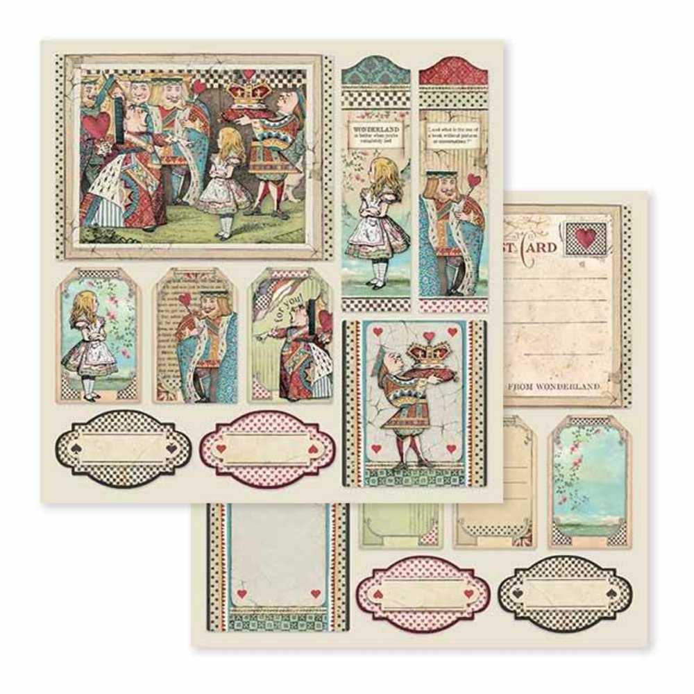 Stamperia Alice 12x12 Inch Paper Pack (SBBL52)